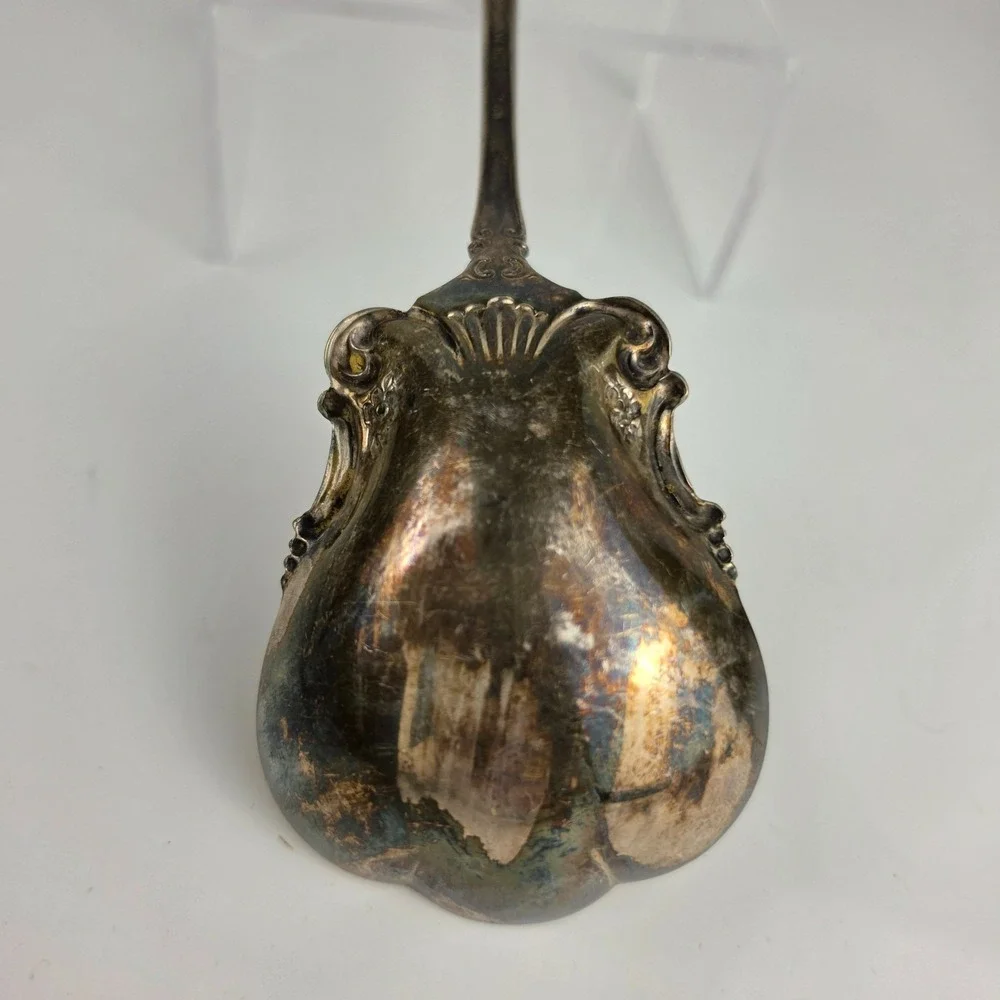 Antique WM Rogers & Son AA Silverplate Berry Spoon & Cold Meat Fork Set